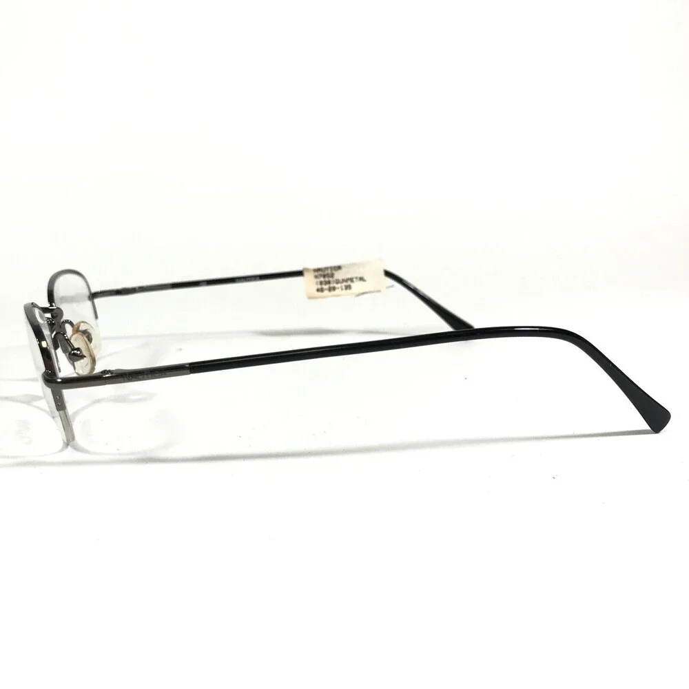 Nautica Eyeglasses Frames N7052 030 Black Gray Round Half Rim 46-20-135
